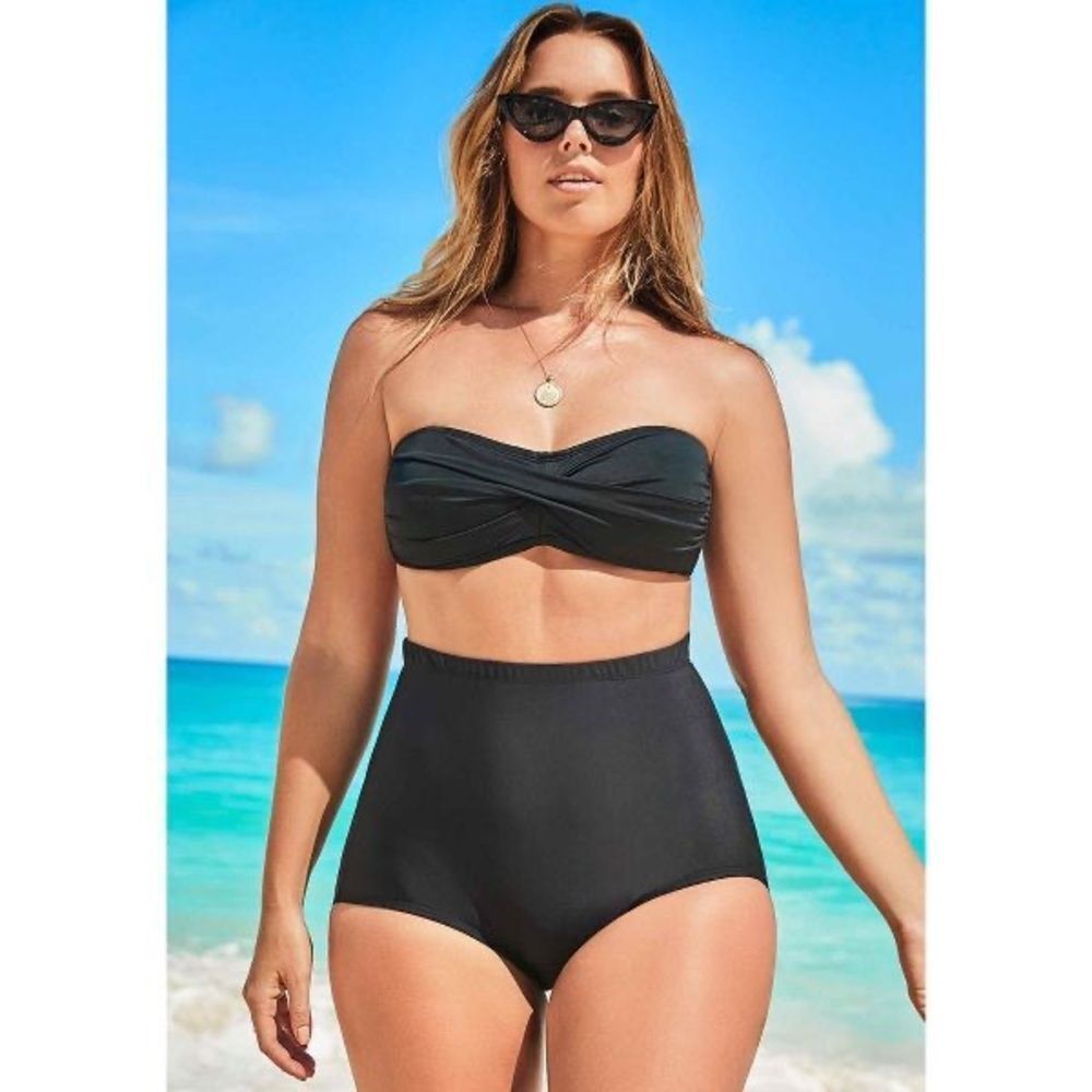 NWT Swimsuits for All Women's Plus Size High Waist Swim Brief